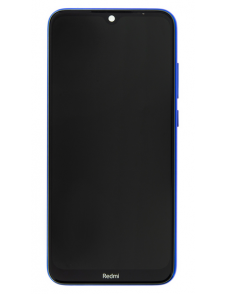 LCD-skärm + pekdon + frontlucka till Xiaomi Redmi Note 8T - Blå (Servicepaket)