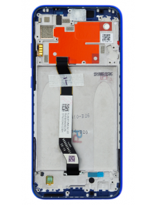 LCD-skärm + pekdon + frontlucka till Xiaomi Redmi Note 8T - Blå (Servicepaket)