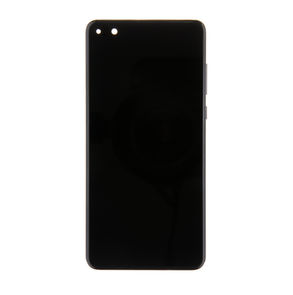 LCD-skärm + pekdon + frontskal Huawei P40 - Svart (servicepaket)