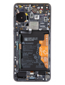 LCD-skärm + pekdon + frontskal Huawei P40 - Svart (servicepaket)