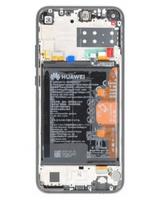 LCD-skärm + pekdon + framskal Huawei P40 Lite E - Midnatt svart (servicepaket)