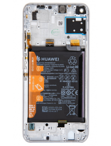LCD-skärm + pekdon + frontskal Huawei P40 Lite - Andningskristall (servicepaket)