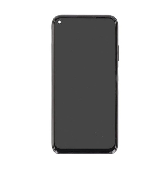 LCD-skärm + pekdon + framskal Huawei P40 Lite - Midnatt svart (Service Pack)