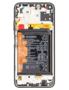 LCD-skärm + pekdon + framskal Huawei P40 Lite - Midnatt svart (Service Pack)