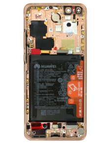 LCD-skärm + pekdon + frontskal Huawei P40 Pro - Rodnad guld (servicepaket)
