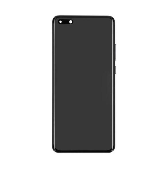 LCD-skärm + pekdon + framsida Huawei P40 Pro - Midnatt svart (Servicepaket)