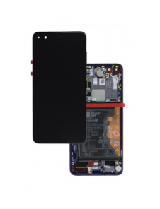 LCD-skärm + pekdon + framskal Huawei P40 Pro - Djup havsblå (Servicepaket)