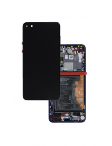 LCD-skärm + pekdon + framskal Huawei P40 Pro - Djup havsblå (Servicepaket)