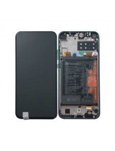 LCD-skärm + pekdon + framsida Huawei P40 Lite E - Aurora blå