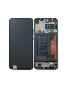 LCD-skärm + pekdon + framsida Huawei P40 Lite E - Aurora blå