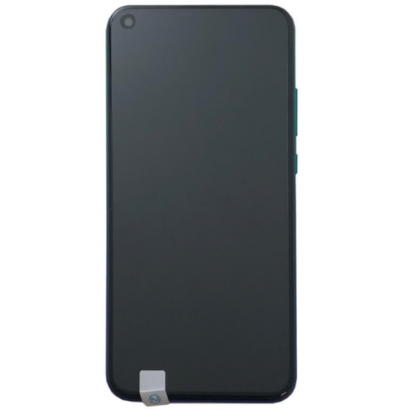 LCD-skärm + pekdon + frontskal Huawei P40 Lite E - Midnattsvart