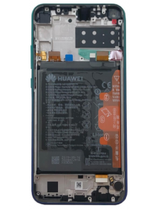LCD-skärm + pekdon + frontskal Huawei P40 Lite E - Midnattsvart