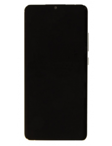 LCD-skärm + pekdon + frontlucka till Xiaomi Mi Note 10 Lite - Glaciärvit (Service Pack)