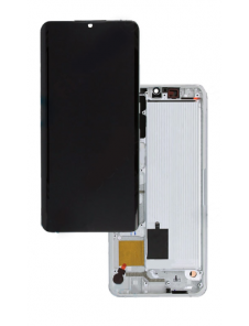 LCD-skärm + pekdon + frontlucka till Xiaomi Mi Note 10 Lite - Glaciärvit
