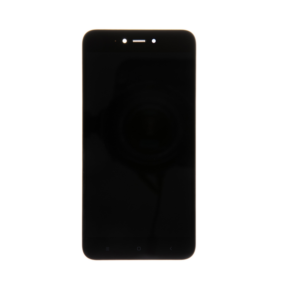 LCD-skärm + pekdon + frontlucka till Xiaomi Redmi Note 5A - Svart (servicepaket)