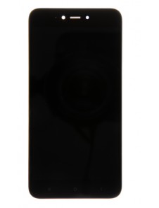 LCD-skärm + pekdon + frontlucka till Xiaomi Redmi Note 5A - Svart (servicepaket)