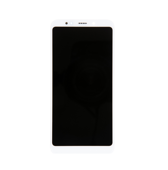 LCD-skärm + pekdon + frontlucka till Xiaomi Redmi 5 Plus - Vit (Servicepaket)