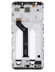 LCD-skärm + pekdon + frontlucka till Xiaomi Redmi 5 Plus - Svart (Servicepaket)