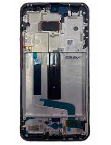 LCD-skärm + pekdon + frontlucka till Xiaomi Mi 10 Lite - Grå (Service Pack)
