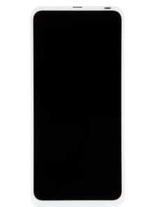 LCD-skärm + pekdon + framsida Motorola One Fusion Plus - Vit (Servicepaket)