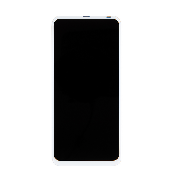 LCD-skärm + pekdon + framsida Motorola One Fusion Plus - Vit (Servicepaket)