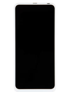 LCD-skärm + pekdon + framsida Motorola One Fusion Plus - Vit (Servicepaket)