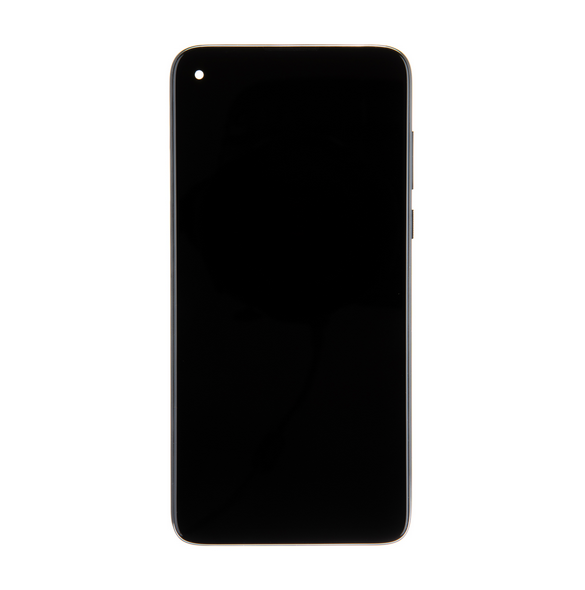 LCD-skärm + pekdon + framsida Motorola G8 Power - Svart (Servicepaket)