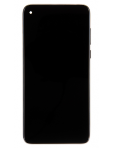 LCD-skärm + pekdon + framsida Motorola G8 Power - Svart (Servicepaket)
