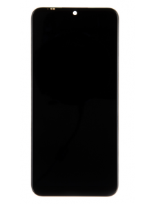 LCD-skärm + pekdon + framsida Motorola E6 Plus - Svart (Servicepaket)