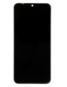 LCD-skärm + pekdon + framsida Motorola E6 Plus - Svart (Servicepaket)