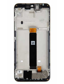 LCD-skärm + pekdon + framsida Motorola E6 Plus - Svart (Servicepaket)