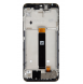 LCD-skärm + pekdon + framsida Motorola E6 Plus - Svart (Servicepaket)