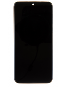 LCD-skärm + pekdon + framsida Motorola G8 Plus - Mörkblå (Servicepaket)