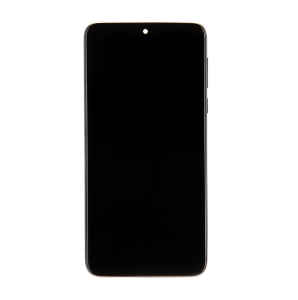 LCD-display + Touch Unit + Framsida Motorola One Macro - Svart (Service Pack)