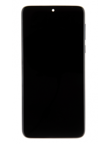 LCD-display + Touch Unit + Framsida Motorola One Macro - Svart (Service Pack)