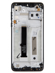 LCD-display + Touch Unit + Framsida Motorola One Macro - Svart (Service Pack)