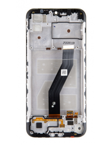 LCD-skärm + pekdon + framsida Motorola E6s - Svart (servicepaket)