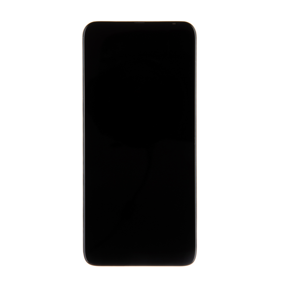 LCD-skärm + pekdon + framsida Motorola One Fusion Plus - Svart (servicepaket)