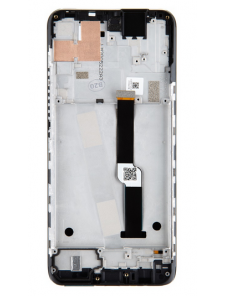 LCD-skärm + pekdon + framsida Motorola One Fusion Plus - Svart (servicepaket)