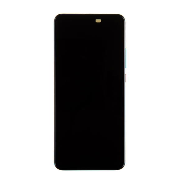 LCD-skärm + pekdon + frontlucka till Xiaomi Poco F2 Pro - Neonblå (servicepaket)