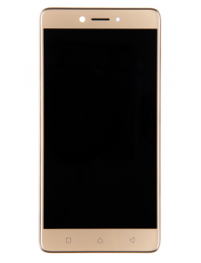 LCD-skärm + pekdon + framsida Lenovo K6 Note - Guld