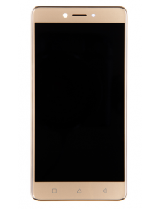 LCD-skärm + pekdon + framsida Lenovo K6 Note - Guld