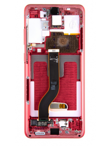 LCD-skärm + Touch-enhet Samsung Galaxy S20 Plus - Auraröd (Service Pack)