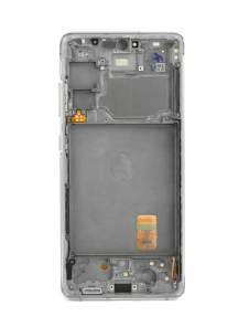 LCD-skärm + Touch-enhet Samsung Galaxy S20 FE - Molnvit (Service Pack)