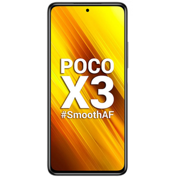 LCD-skärm + pekdon + frontlucka till Xiaomi Poco X3 - Koboltblå