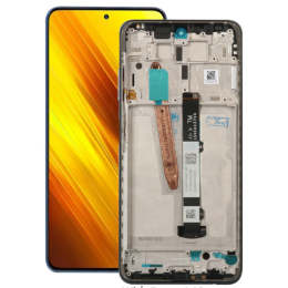 LCD-skärm + pekdon + frontlucka till Xiaomi Poco X3 - Skugggrå
