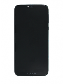 LCD-skärm + pekdon + framsida Motorola Moto G7 Power - Svart (Service Pack)