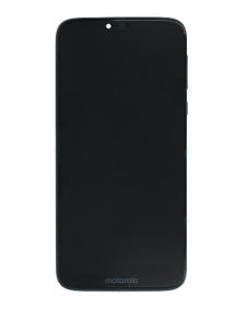 LCD-skärm + pekdon + framsida Motorola Moto G7 Power - Svart (Service Pack)