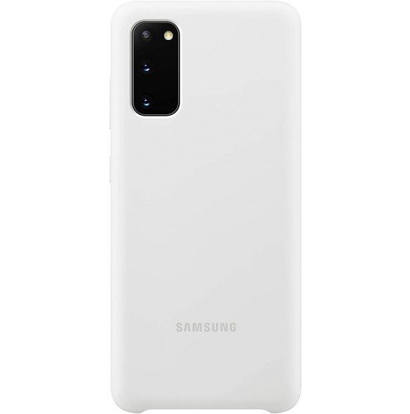 Samsung EF-PG980TWE Silikon Skal till Samsung Galaxy S20 - Vit
