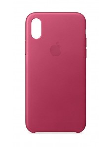 Original Apple MQTJ2ZM/A Läder Fodral Skal Case till iPhone X / iPhone XS - Rosa Fuchsia